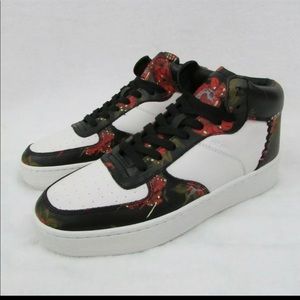 Coach Sneaker White Leather & Wild Lily